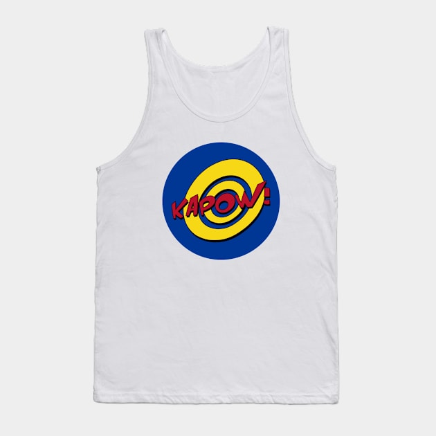 Kapow Comic Book Design Tank Top by markmurphycreative